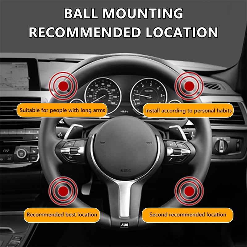 Product Introduction of 360-degree Rotation Steering Wheel Knob Power-assist Ball Universal Car Steering Wheel Knob Power-saving Non-slip For Trucks 15
