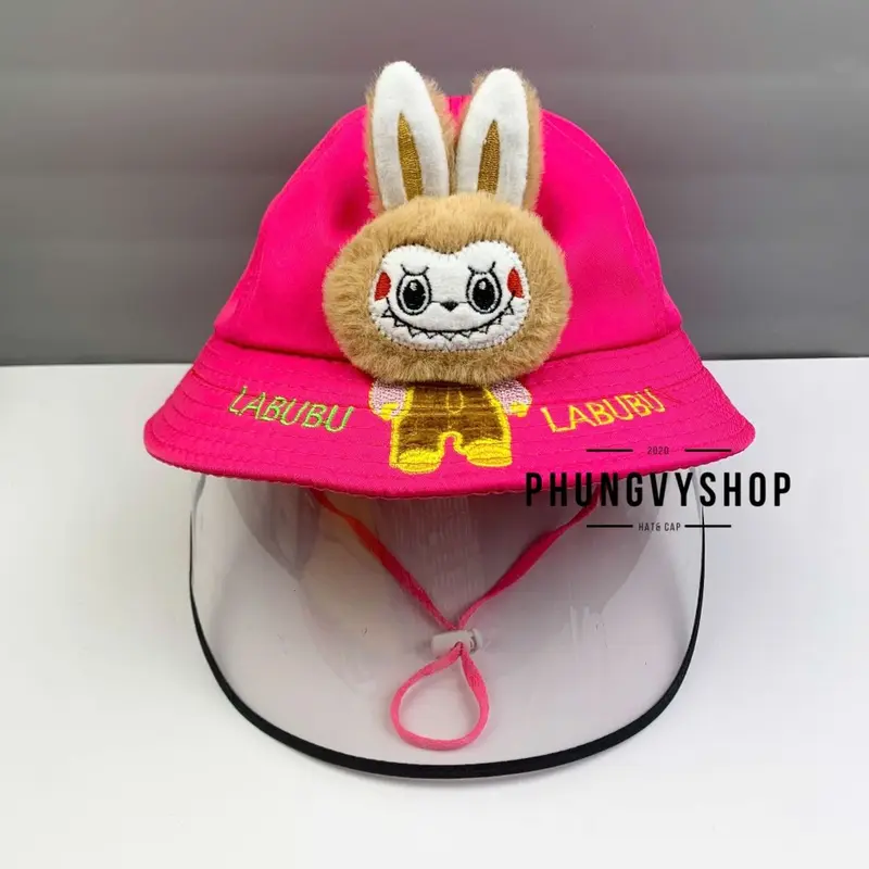 Có 2 Size 1-6 Tuổi_Mũ chống giọt bắn chắn gió bụi mưa bucket tai bèo vành phungvyshop-nón / Bo "KIẾNG" LABU TAI ĐỨNG/ 6