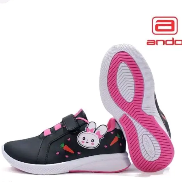 Sepatu Ando Karakter Anak Perempuan Sepatu Sekolah TK Sepatu Paud Sepatu Balita Pink Cewek Hitam pink Putih Merah Fashion Sd 6