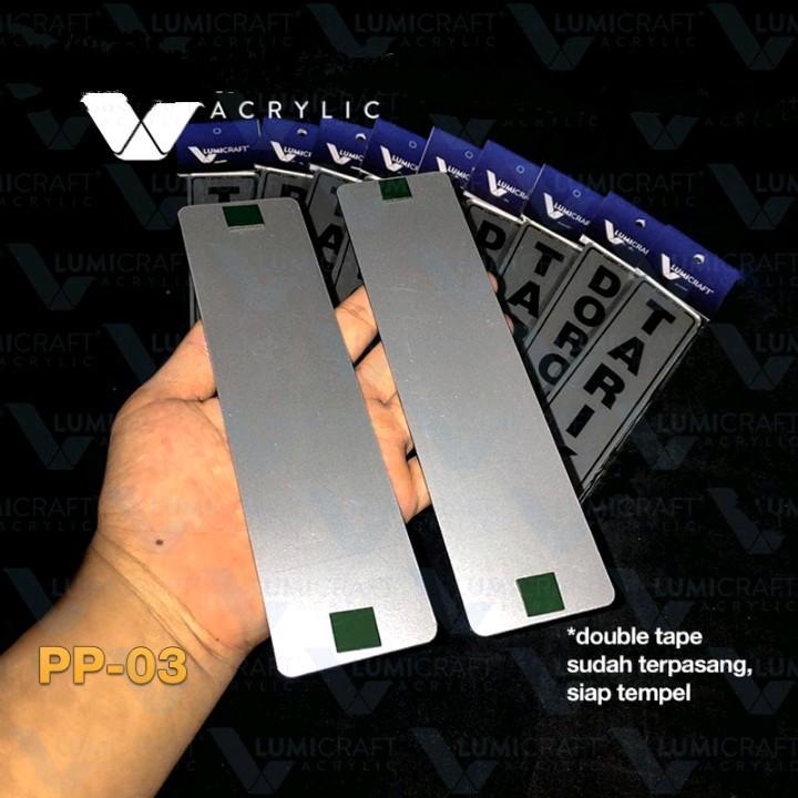 Set sign tarik dorong pull push Acrylic Hitam Set