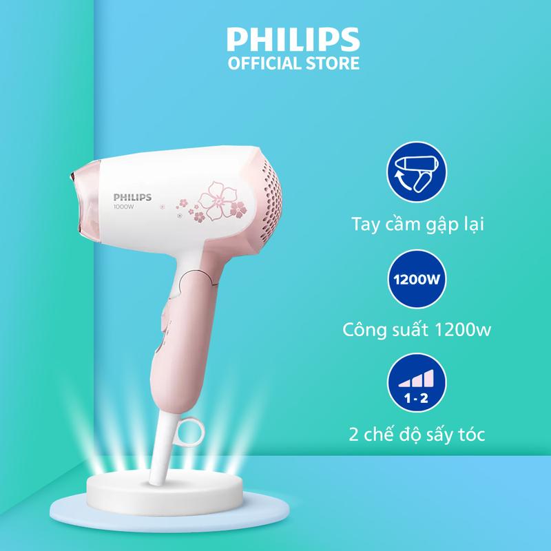 Máy Sấy Tóc PHILIPS HP8108/00, Dễ Dàng Sấy, Tay Cầm Gấp Gọn, Bảo Hành 24 Tháng