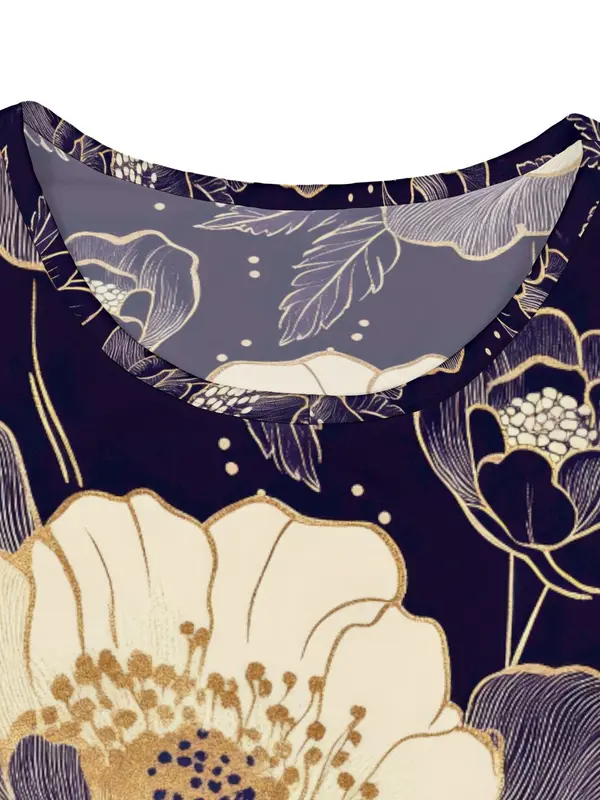 Women's All Over Print Dress, Elegant Casual Short Sleeve Dress for Summer, Ladies Clothes for Daily Wear 4