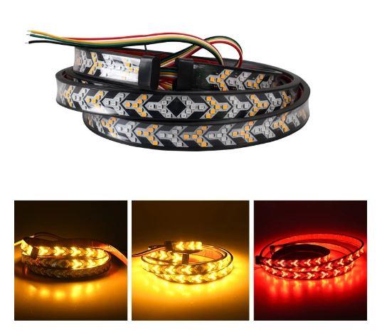 Đèn led dây xương cá sáng xi nhan điện 12v-24v trang trí đuôi ô tô xe tải đèn  đuổi