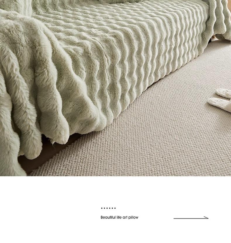 Product Introduction of High-end Winter Thickened Rabbit Fur Sofa Cover Sofa Slipcover Full Wrap Autumn Winter Universal Sofa Cover Wholesale 20