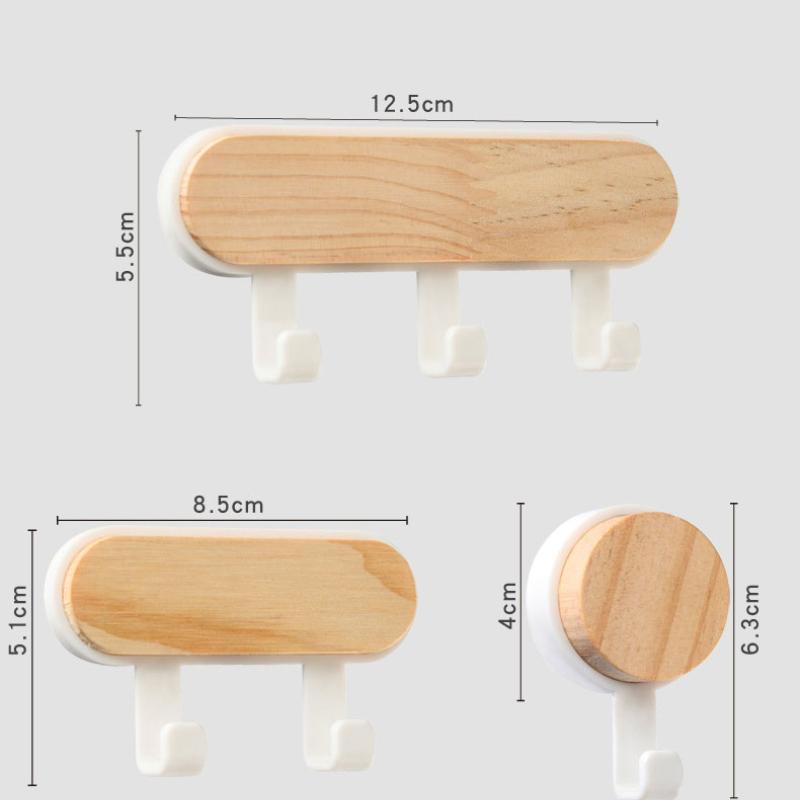 Product Introduction of Hat Scarf Storage Organizer Wood Key Holder Strong Key Ring Rack Phone Hooks Clerk Housekeeper Decorative Wall Mounted Hangers 2