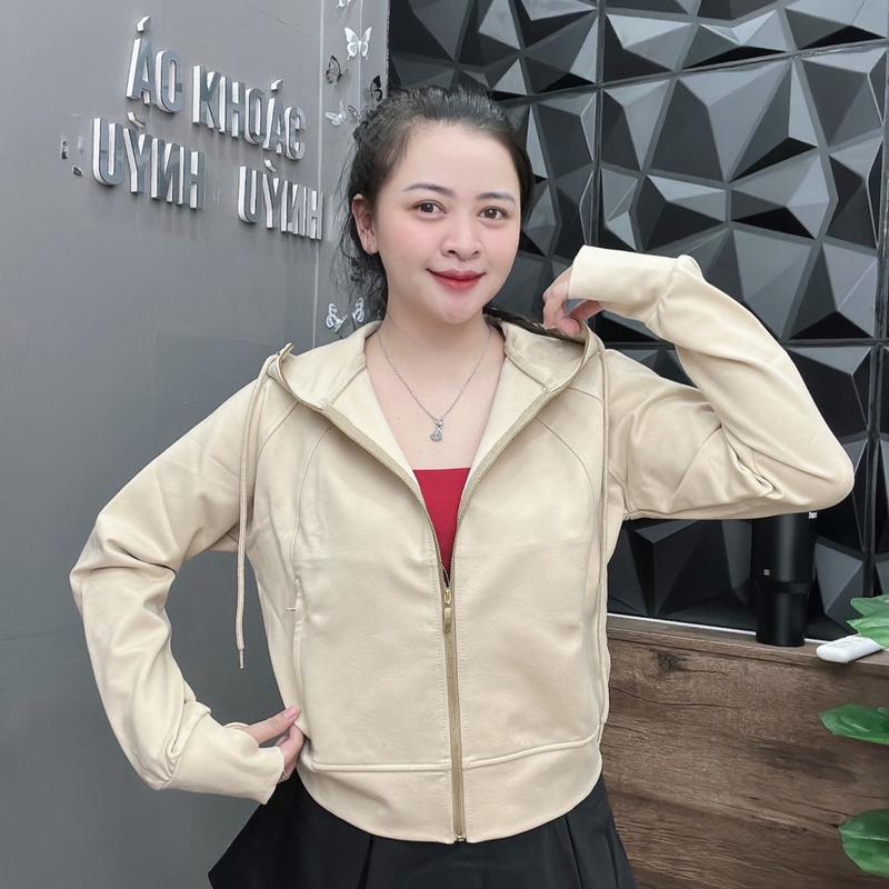 Áo khoác nữ vải PC Gen Nhật trơn đơn giản, form crop dễ mặc - Gen3