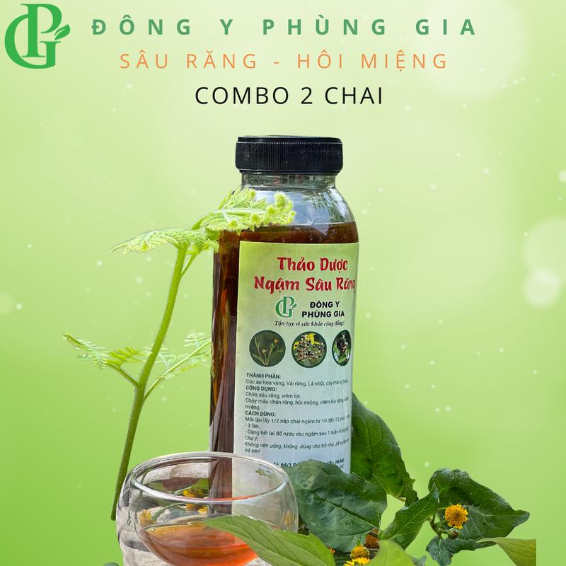 COMBO 2 Chai Nước Ngậm Ngừa Hôi Miệng - Súc miệng Thảo Mộc - Đông Y Phùng Gia Chai 330ml