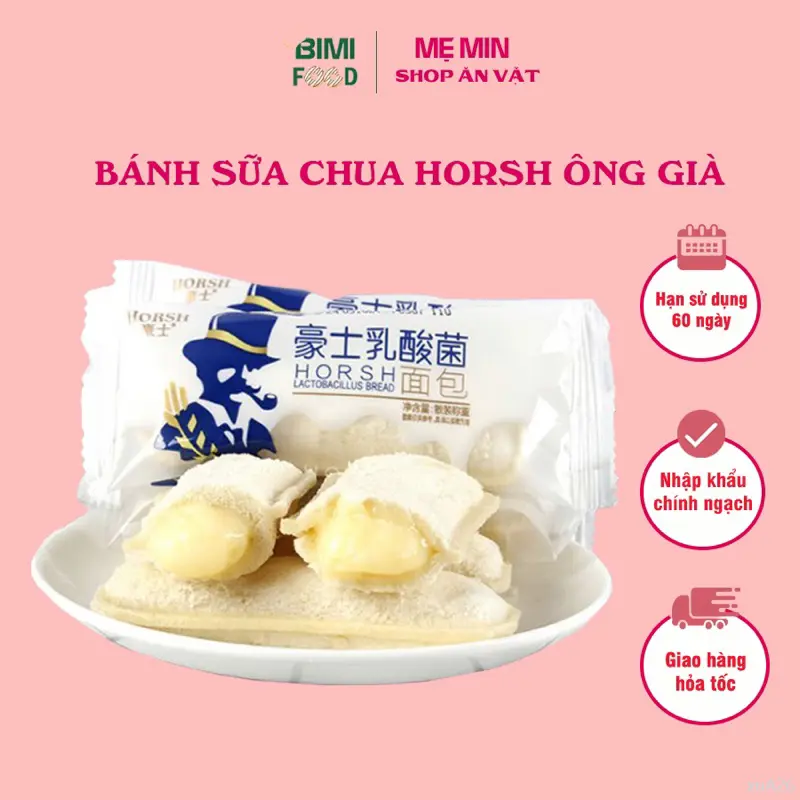 [SG sẵn ] bánh sữa chua Đài Loan ông già hút tẩu horsh mi  sầu  riêng