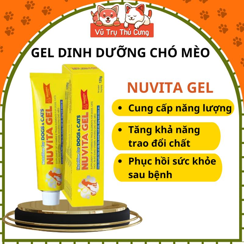  Gel Dinh Dưỡng Bổ Sung Vitamin Khoáng Chất Cho Chó Mèo Vemedim Nuvita Gel 120g 