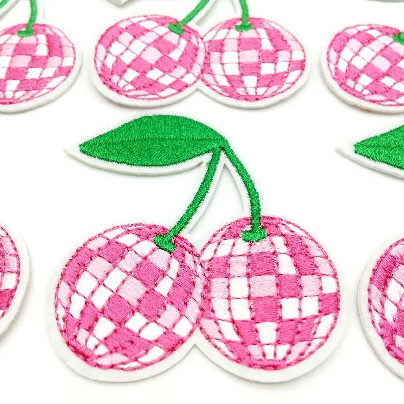 Cherry Pattern Embroidered Patch, 9 Counts/set Iron-on/Sew-on Applique for Clothing, Shoes, Hats, Bags, Fashion Decorations 5