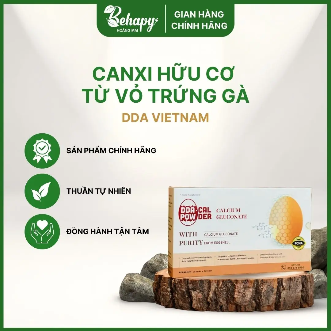 Canxi Hữu Cơ Từ Vỏ Trứng Gà - DDA Vietnam