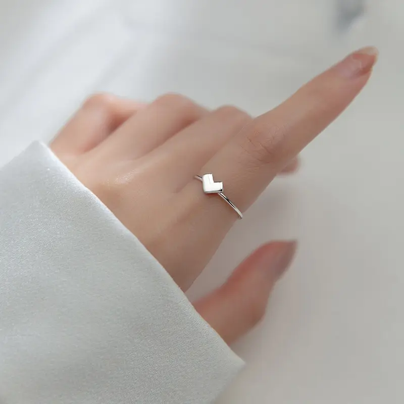 Ring Fashion Hollowed-out Ring Simple Love Adjustable Ring