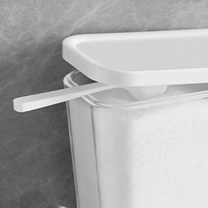 Magnetic Condiment Jar Spice Container, Sugar and Salt Container Seasoning Box with Spoon & Dustproof Lid 5
