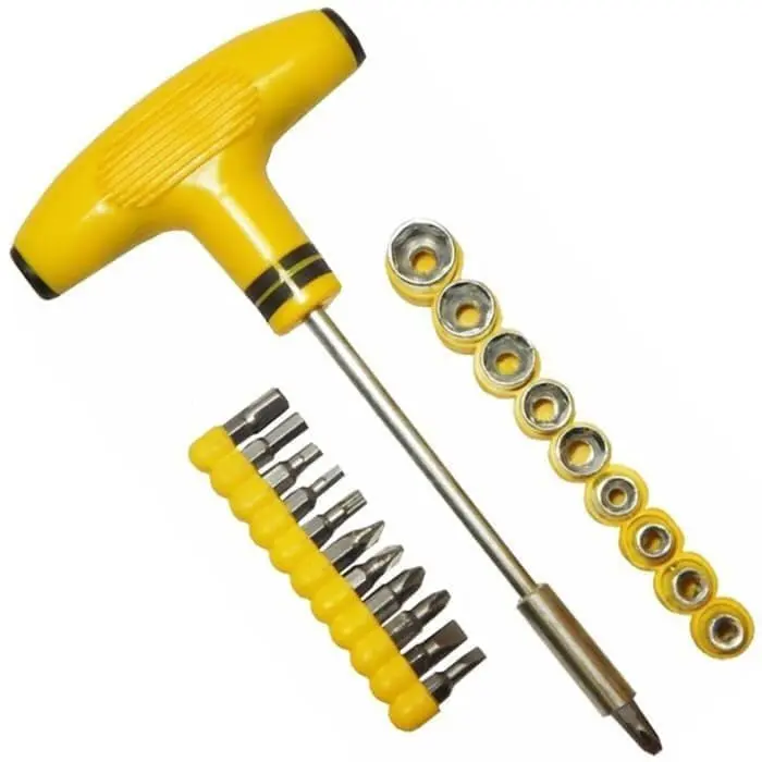 Obeng Kunci T Set Multifungsi 24 in 1 Palu kunci T Sock Screwdriver 0
