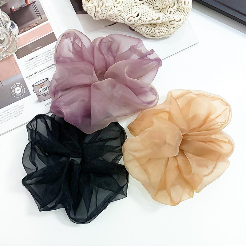 Product Introduction of Dây Buộc Tóc Cỡ Lớn, Thời Trang Ngọt Ngào Và Thanh Lịch, Phong Cách Cổ Điển Scrunchies Voan Nhăn, Dành Cho Phụ Nữ Và Trẻ Em Gái, Phụ Kiện Tóc, Hàng Mới Về Năm 2024 20