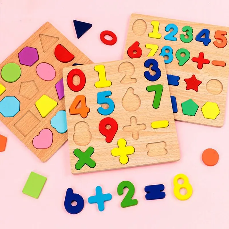 ENLIGHTENMENT  Wooden Learning Educational Toys Puzzle Tangram Blocks Kids ABC Numbers Shapes Montessori Game Early childhood toys
