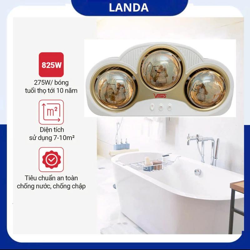 Đèn sưởi nhà tắm 2 bóng 3 bóng chất lượng cao- giá rẻ Máy Sưởi Sưởi Ấm