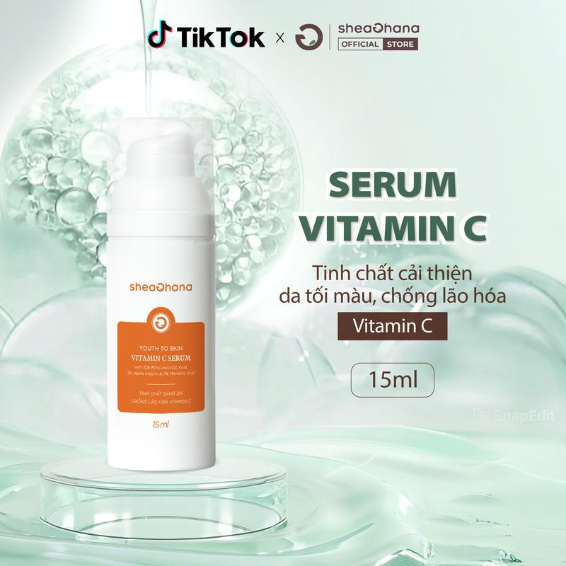 Tinh chất Serum Youth To Sin VITAMIN C 15ml làm sáng da, mờ thâm và ngăn ngừa lão hóa  SheaGhana