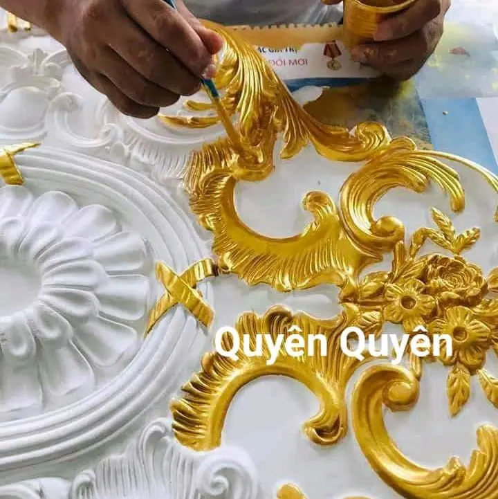 sơn nhũ vàng ánh kim .nhũ vàng 24k_ sơn bóng hệ nước 7