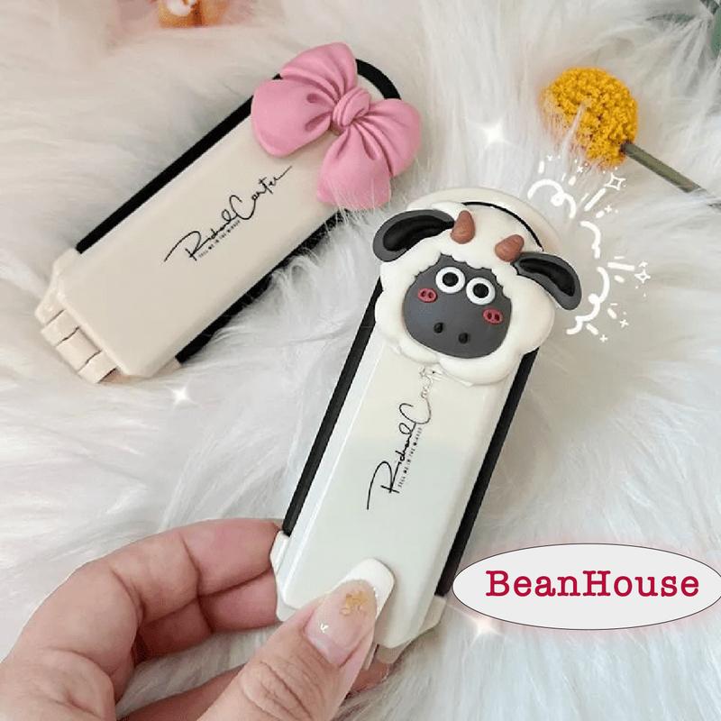 Lược Gấp Gọn Kèm Gương Có Thể Tháo Rời Lược Cừu Nơ Gỡ Rối