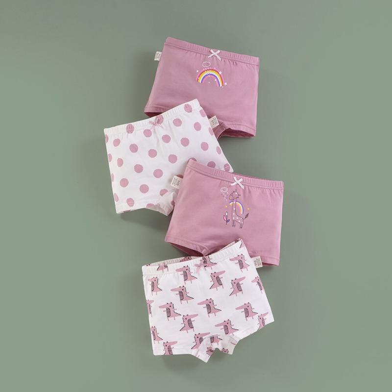 [M01 Hàng cao cấp kháng khuẩn] Combo 4 quần lót bé gái, quần chip trẻ em cotton cao cấp mềm mát size 10-45kg Maruka Fashion