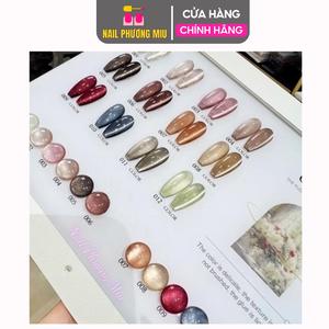 Set Sơn Mắt Mèo Ánh Trăng VENDEENI 12 Màu Gel 15ml, Phong Cách Đa Dạng, Tặng Kèm Bảng Màu Nữ