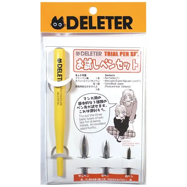 Deleter Trial Pen Set Nib Comic Drawing Manga Dip Pen Holder Mapping Pen 0