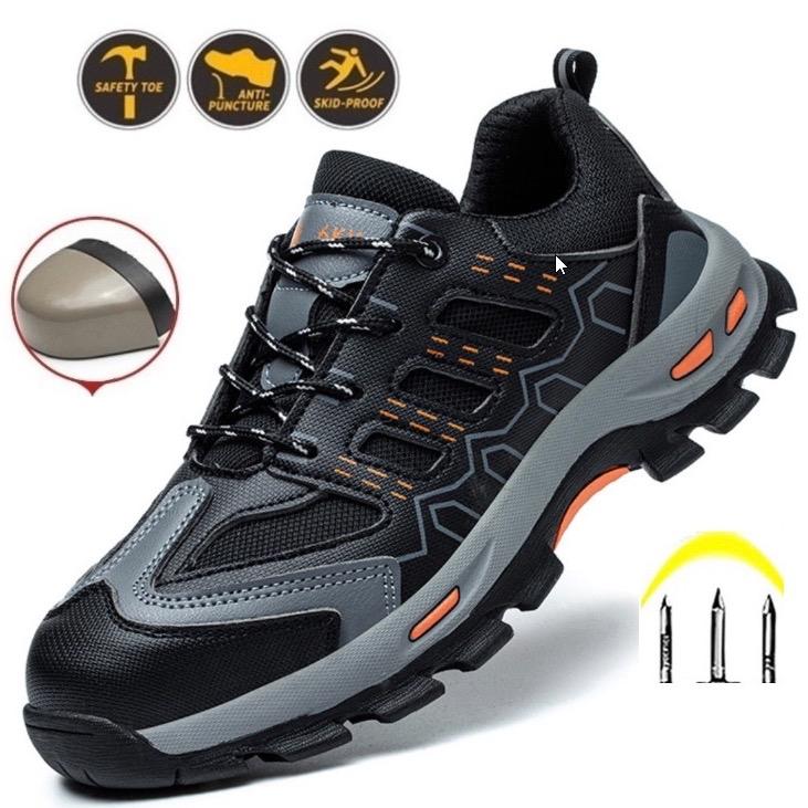  Giày Bảo Hộ Lao Động Nam Thể Thao Tối Màu Mẫu Mới - Đế Chống Đinh Mũi Thép - Siêu Bền Siêu Nhẹ Giày bảo hộ lao động thể thao Safety Jogger cao cấp giày công trình thời trang màu đen cao su chống tĩnh điện 