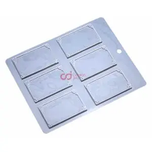 Cetakan Coklat Papan Nama Kotak polos 6 cavity Loyang Plastik Loyang Plastik Wadah Jelly Kitchenware