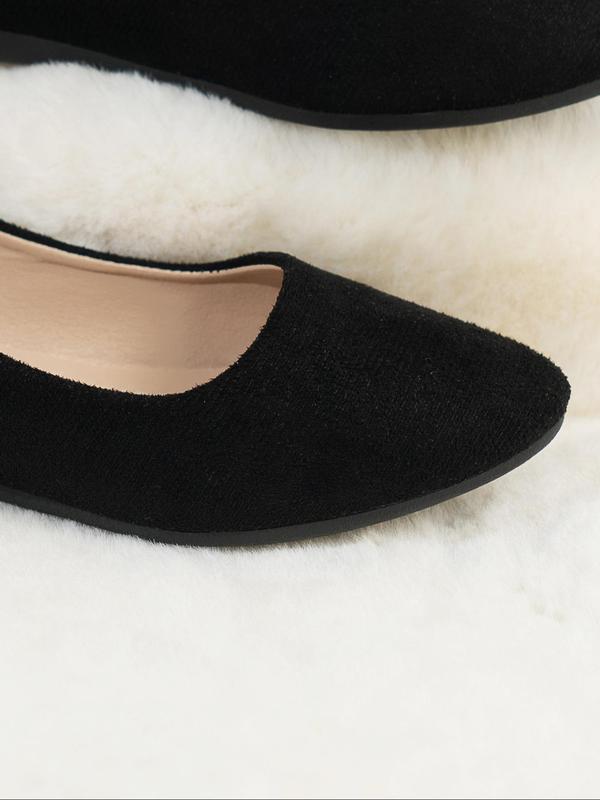 Women's Fashionable Solid Color Pointed Toe Flat Shoes, Casual Comfortable Slip on Shoes for Daily Wear, Lightweight Breathable Shoes for All Seasons, Girl 5