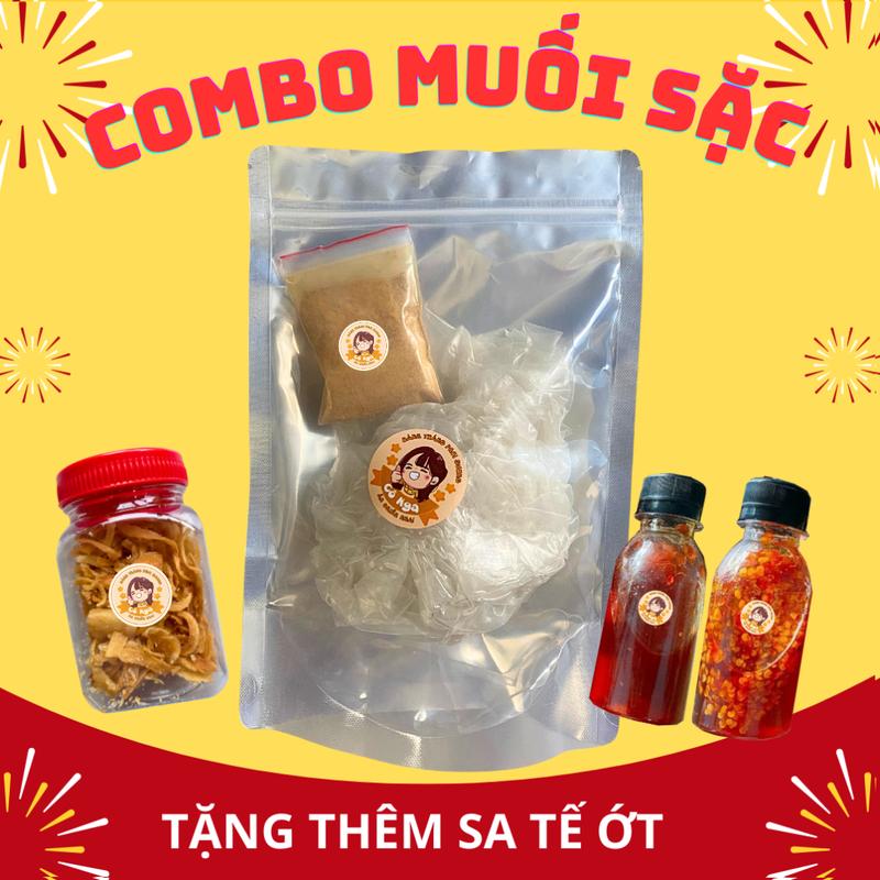  Combo bánh tráng phơi sương muối sặc cay siêu hot Nước Sốt tắc sa tế 