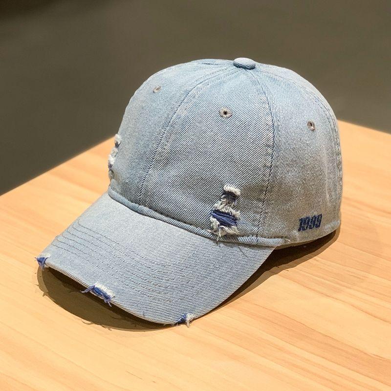 Product Introduction of Mũ Bóng Chày Denim, Phong Cách Cổ Điển Màu Trơn Thời Trang Cá Tính, Mũ Lưỡi Trai Rách, Thiết Kế Lỗ, Hợp Xu hướng Cho Nam Và Nữ, Phong Cách Hip-Hop Đường Phố, Mũ Chống Nắng Hat Cap 10