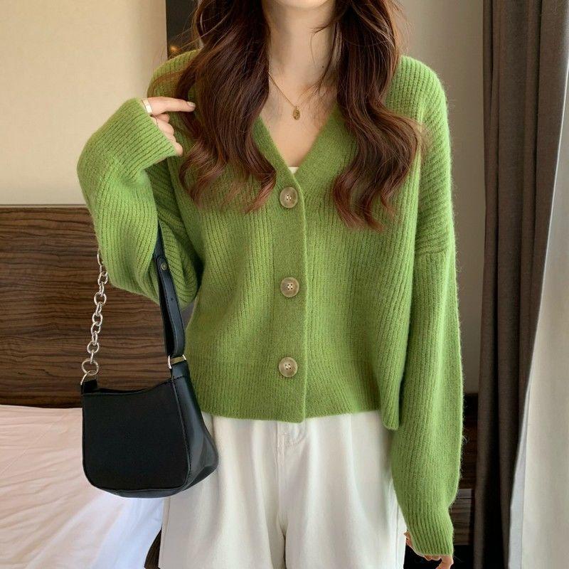 Product Introduction of Áo Cardigan Len, Cổ Chữ V, Dáng Rộng Rãi Và Phong Cách Lười Biếng, Dài Tay, Áo Len Mùa Thu, Áo Khoác Nữ, Hàng Mới Về Thu Đông 2024 Top Women 2
