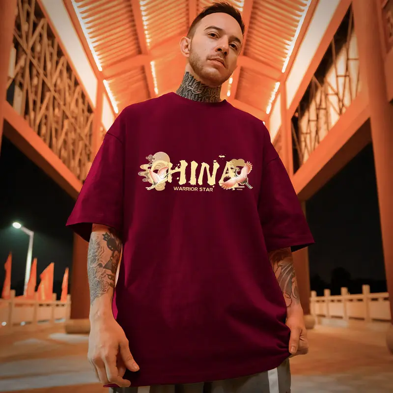 M-áo phông ngắn tay cổ tròn dành cho nam và nữ, họa tiết rồng vàng, hip hop đường phố mới, thời trang cặp đôi, lớn, giản dị, giải trí, năm phần tư, mùa hè 2024 5