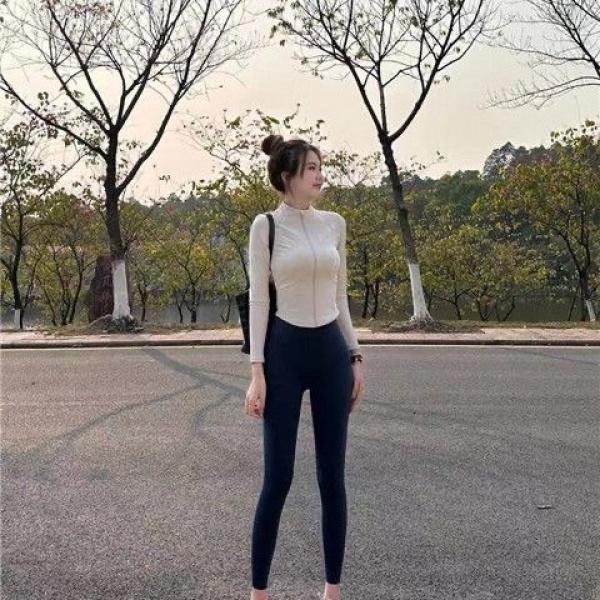 Bộ Quần Áo Tập Yoga, Dành Cho Nữ, Bộ Sưu Tập Thu Đông, Áo Chạy Bộ Bó Sát Nhanh Khô, Dài Tay, Thích Hợp Để Tập Luyện Pilates, Quần Áo Tập Luyện, Áo Khoác, Năm 2024 8