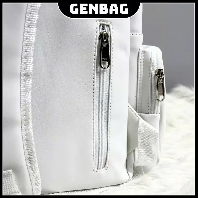 Balo da Pu mịn nắp gập 5 ngăn chống sốc đựng vừa lap 15.8icnh cực sang trọng phong cách Hàn Quốc. Nam Đeo Vai Bag 4