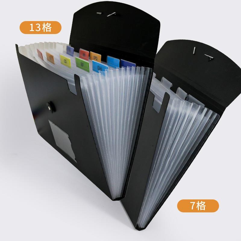 File Folder Accordion Bag 7/13 Grid Portable Briefcase Multi-layer Insert Information Storage 1