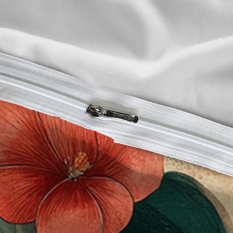 Floral Print Duvet Cover Set, 1 Set Including 1 Duvet Cover & 2 Pillowcases without Filler, Soft Comfortable Bedding Set for Home Bedroom 6