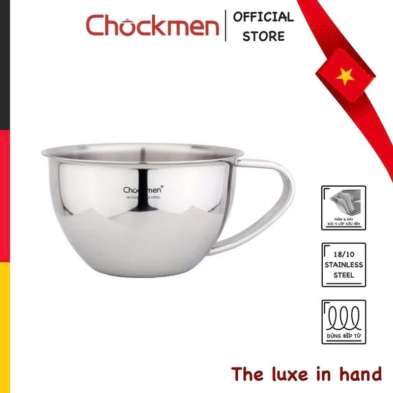 CA ĂN MỲ CA SỮA TRỘN BỘT INOX CHOCKMEN 13CM