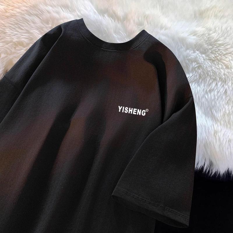 Áo Thun Cotton Cổ Tròn Form Rộng In Hình Đa Dạng - Men's Women-0744 2