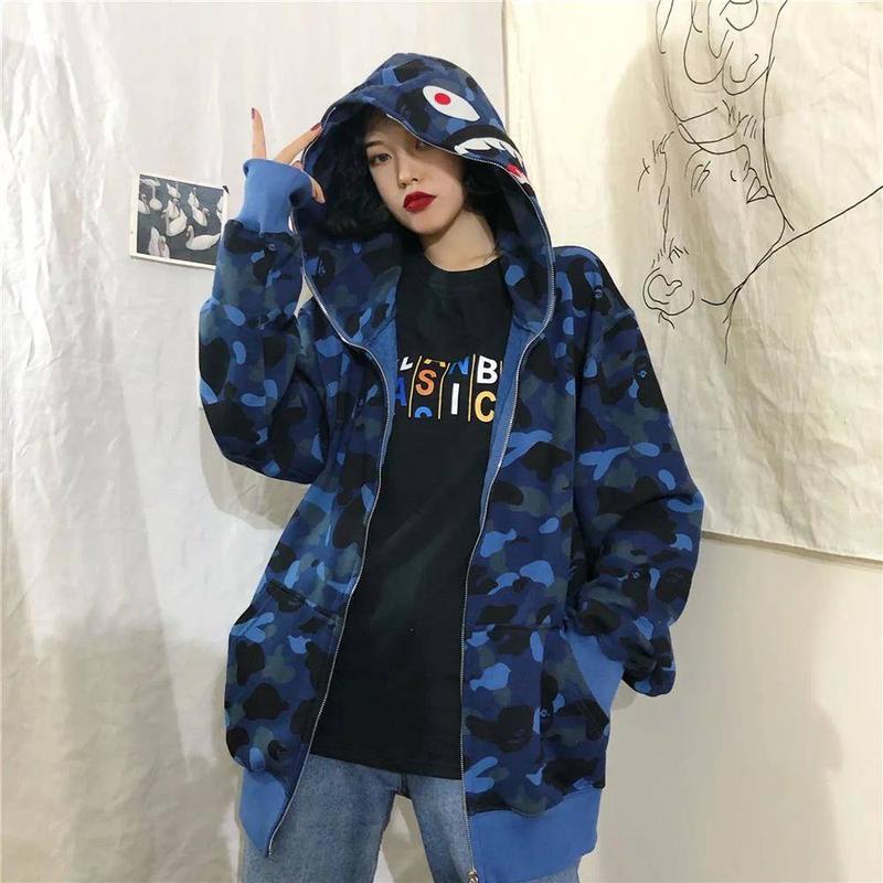 Áo hoodie bape áo khoác cá mập Thời trang nam và nữ Quần áo cá mập