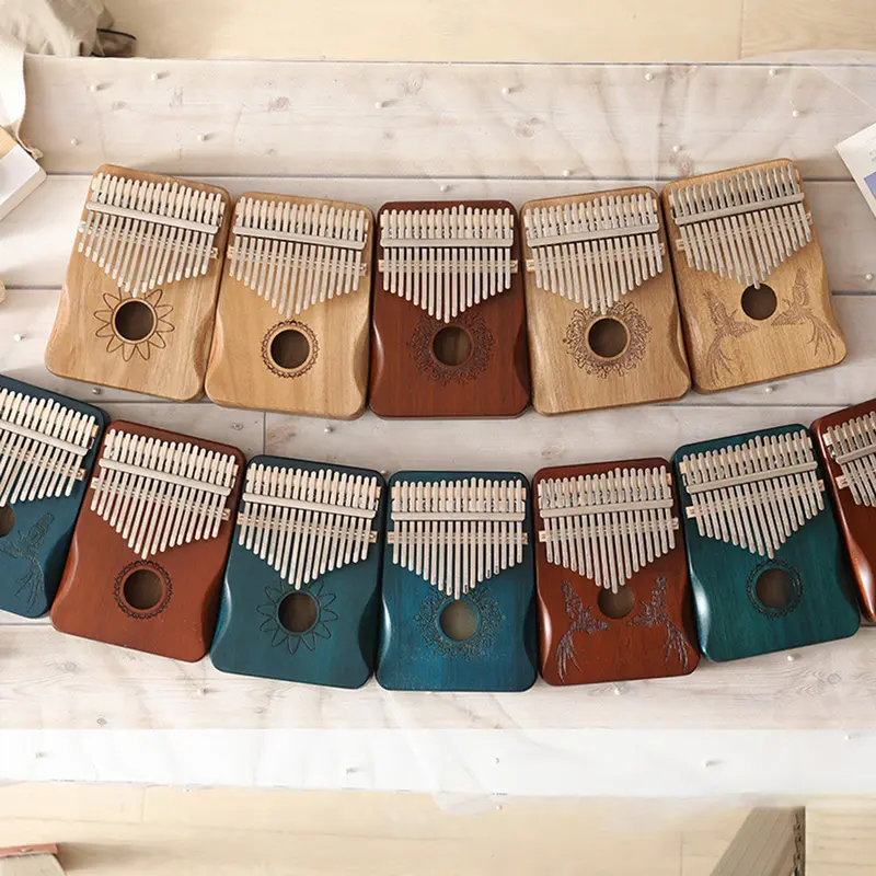 Đàn Piano Ngón Tay Cái Mbira Châu Phi, Nhạc Cụ Piano Màu Trơn Cho Trẻ Em, Nam Và Nữ, Đồ Chơi Âm Nhạc Giáo Dục Cho Trẻ Em, Có Hướng Dẫn 0