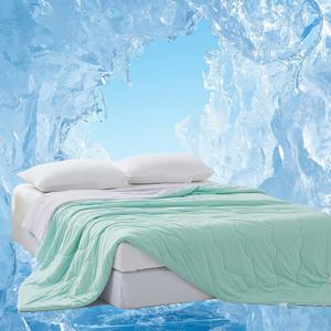 Cooling Comforter, Count Reversible Quilt with Quick Cooling for Hot Sleepers Night Sweats, Lightweight Breathable Blanket for Bed Couch Sofa, White, Grey, Green