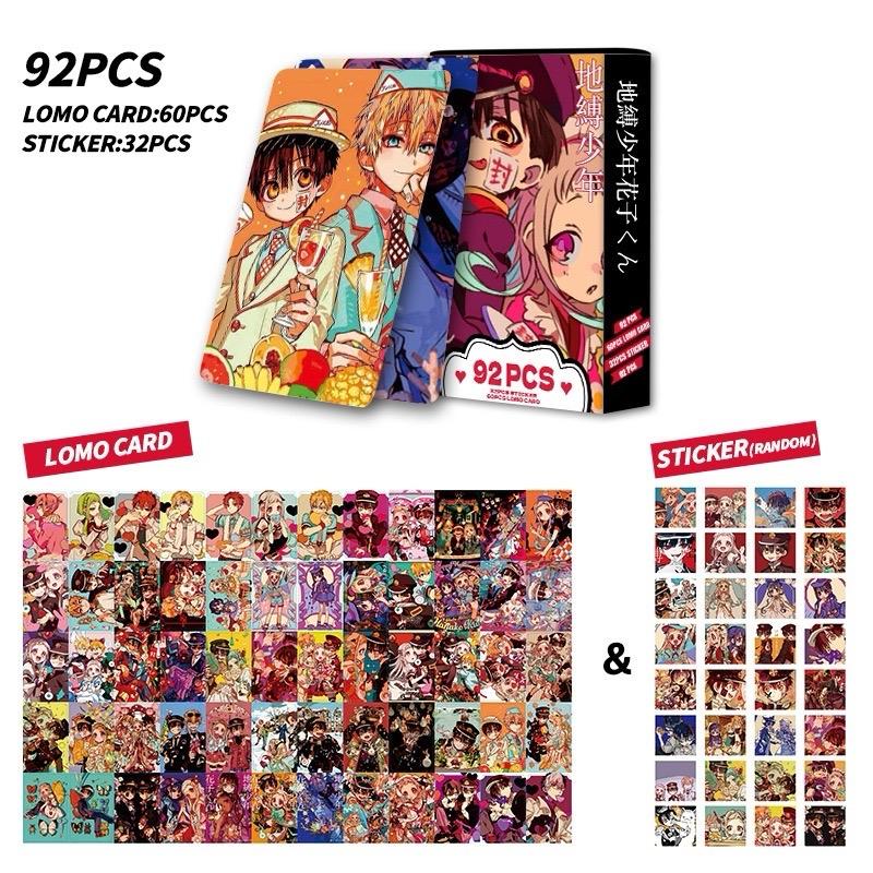 [Lomo Hanako 92] Bộ 60 Lomo Card Cậu Ma Nhà Xí Hanako Card Bo Góc Photocard + 32 Sticker Jibaku Shounen Hanako-kun Tặng Kèm