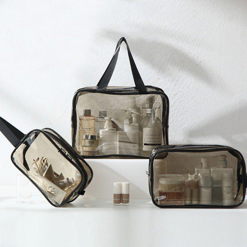 Set 3 túi đựng mỹ phẩm, dụng cụ trang điểm nhựa pp chống thấm nước Bag Nhung Nam