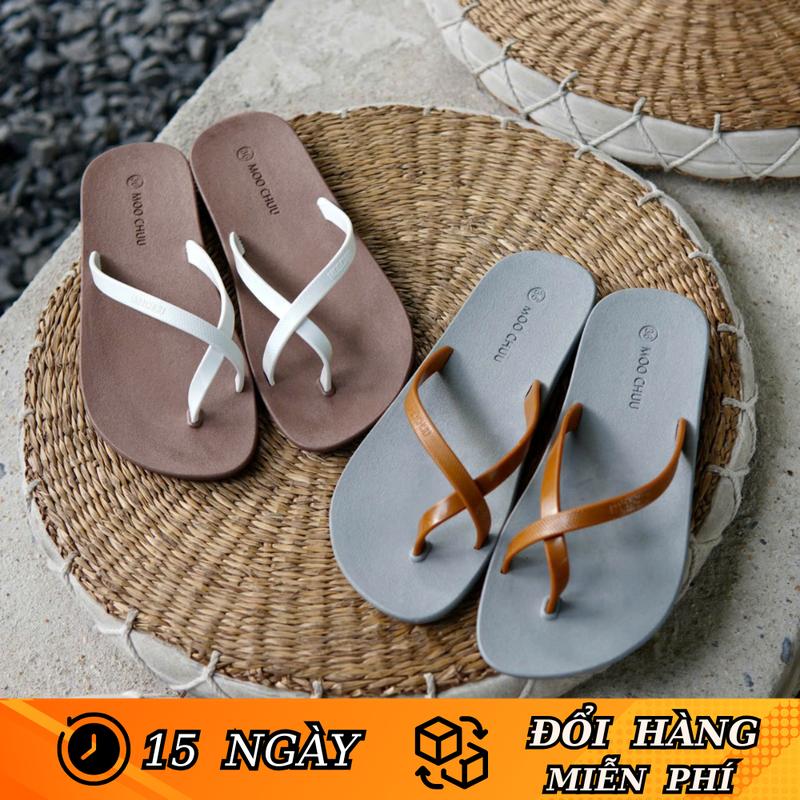 Dép Xỏ Ngón Đi Biển Thái Lan Nữ MOOCHUU ALPHA (FORM RỘNG LÙI SIZE) Đế Bệt Nữ Tính Cao Su Chống Nước Mưa Chống Trơn Chính Hãng DéP Đồng Shoes GiàY Caro dép
