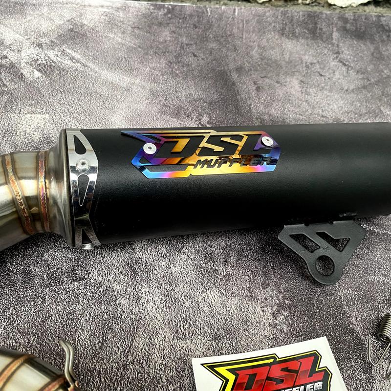 Knalpot DSL MUFFLER Samlong Vario 125 150 160 inlet 38 45 50 free bracket free laser nama 7