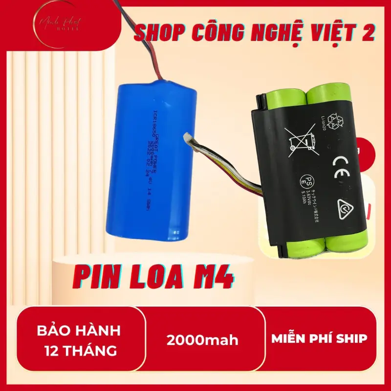 Pin dành cho dộ  loa bluetooth M4, M4PRO, M4 MAX, Phụ Kiện Nghe Nhạc Earphone