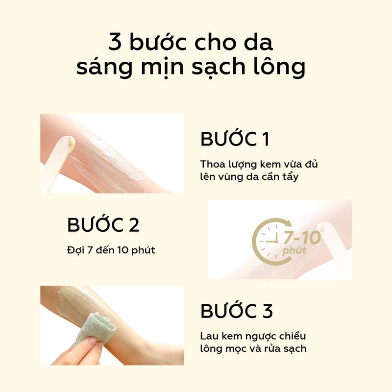 Product Introduction of Kem tẩy lông Cúc La Mã UMIHA (65g) | Body & Bikini, an toàn da nhạy cảm | Tặng que Gỗ 18
