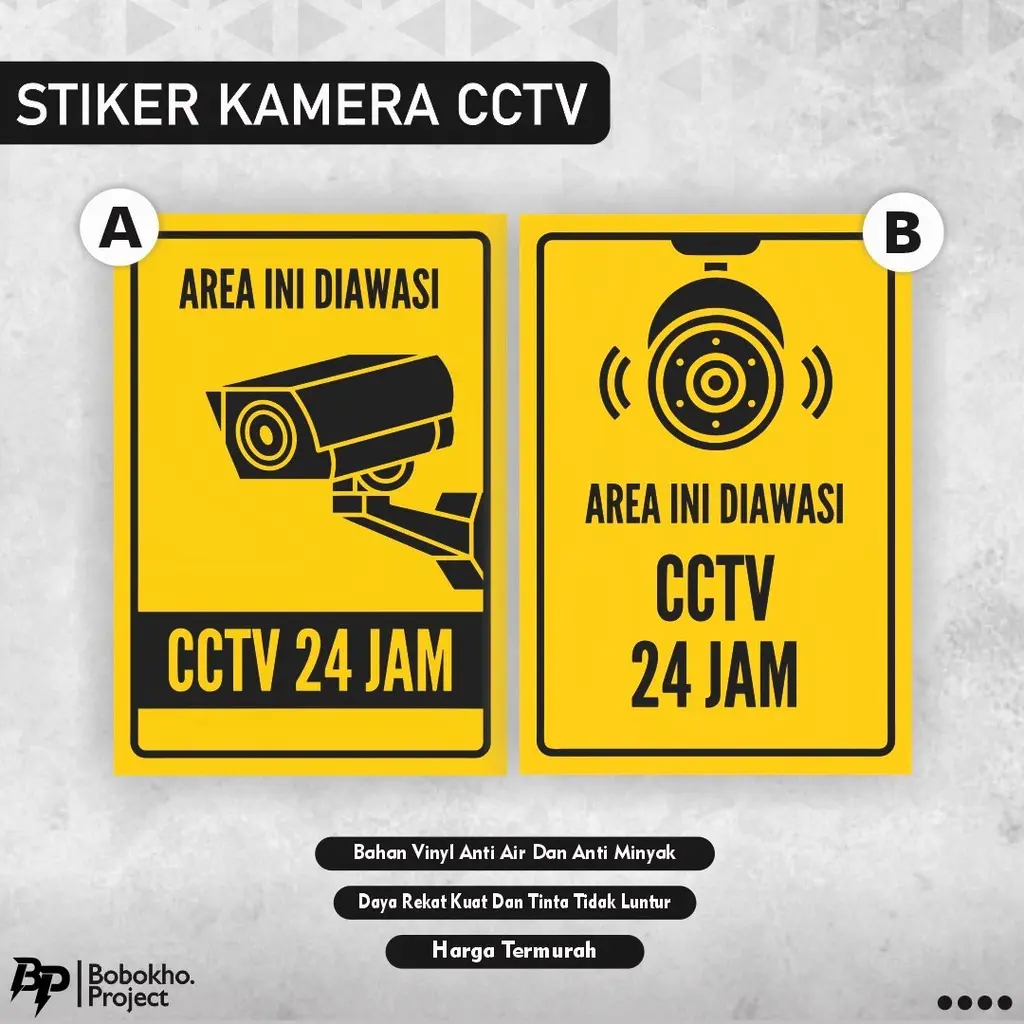 Sticker CCTV / Stiker CCTV / Sticker CCTV 24 Jam / Stiker CCTV 24 Jam / Label Stiker CCTV / Stiker Keamanan